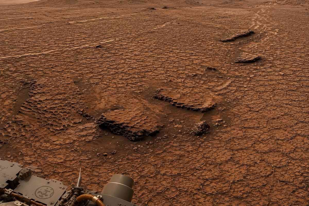 Curiosity обнаружил на Марсе огромное поле загадочных многоугольников:…